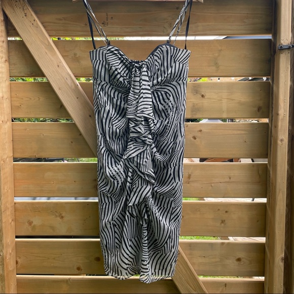 Ted Baker Silk Print Emidius Zebra Dress - Picture 2 of 11